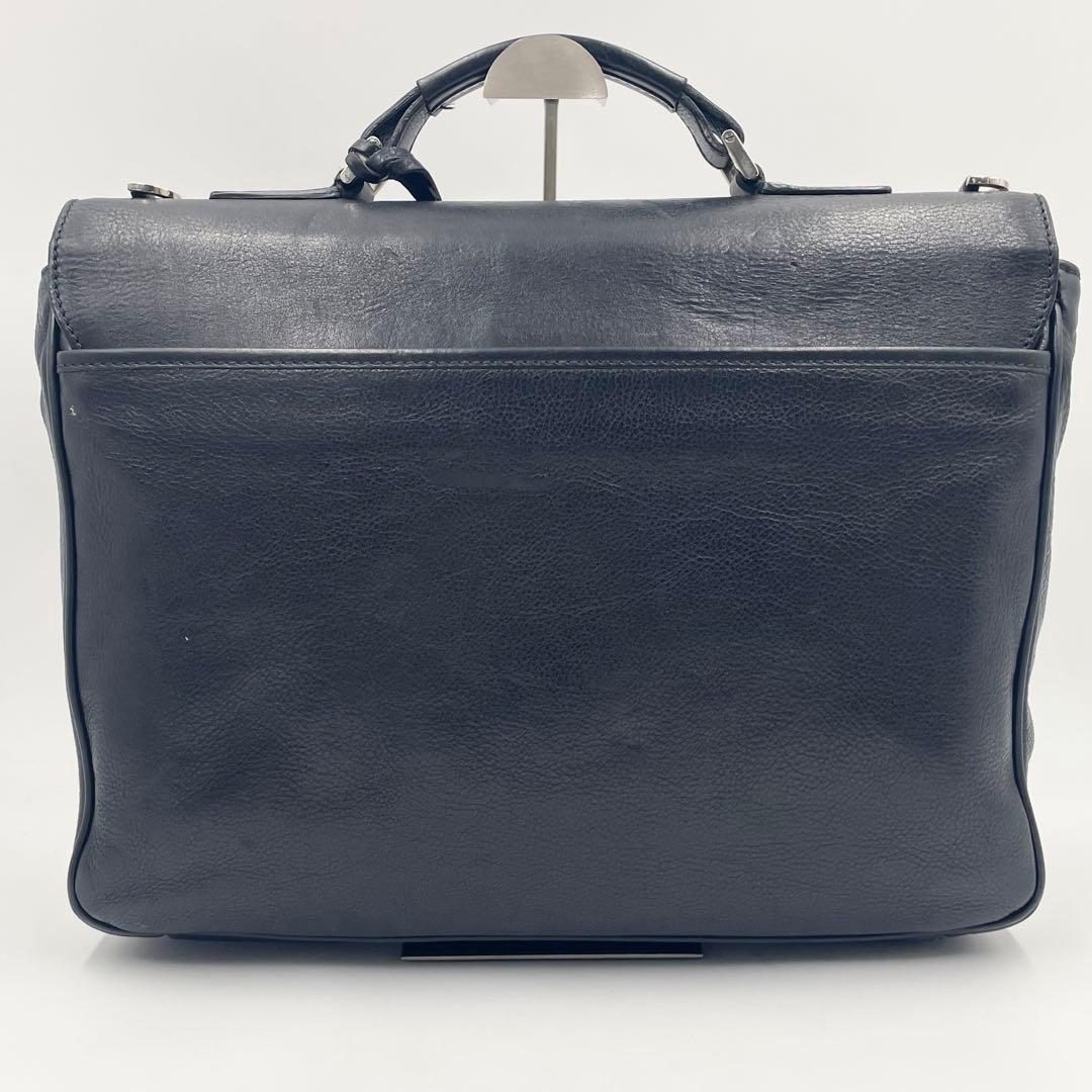 【美品】BVLGARI ブルガリ ビジネスバッグ 2way A4可 ブリーフ 黒