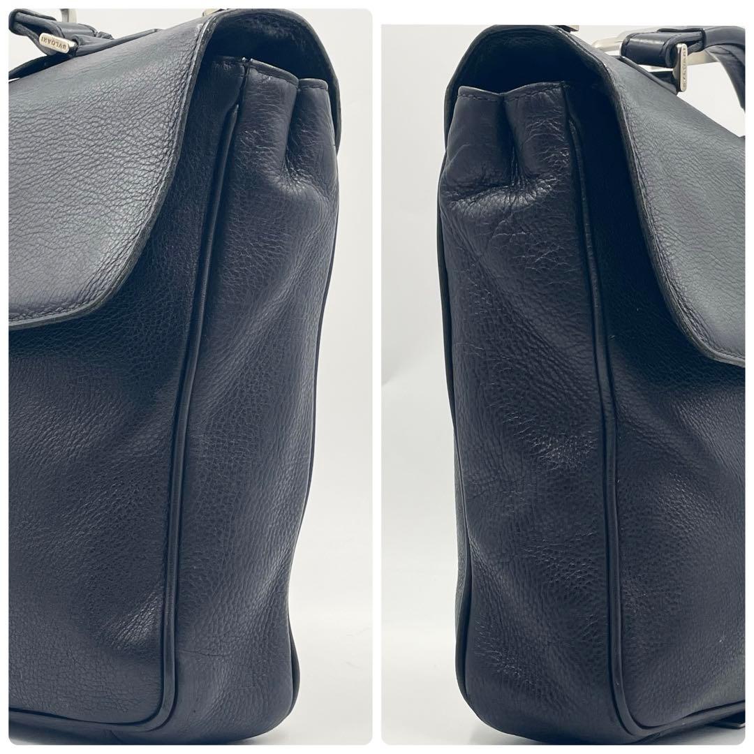 【美品】BVLGARI ブルガリ ビジネスバッグ 2way A4可 ブリーフ 黒