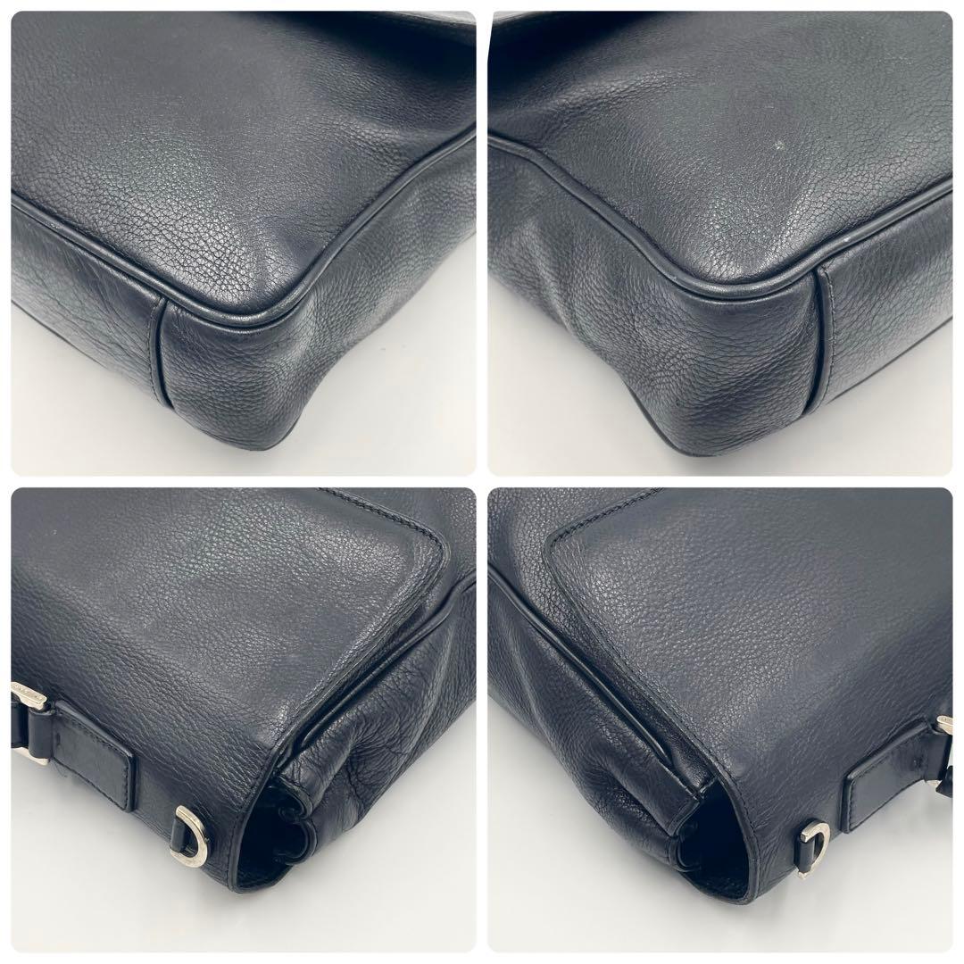 【美品】BVLGARI ブルガリ ビジネスバッグ 2way A4可 ブリーフ 黒