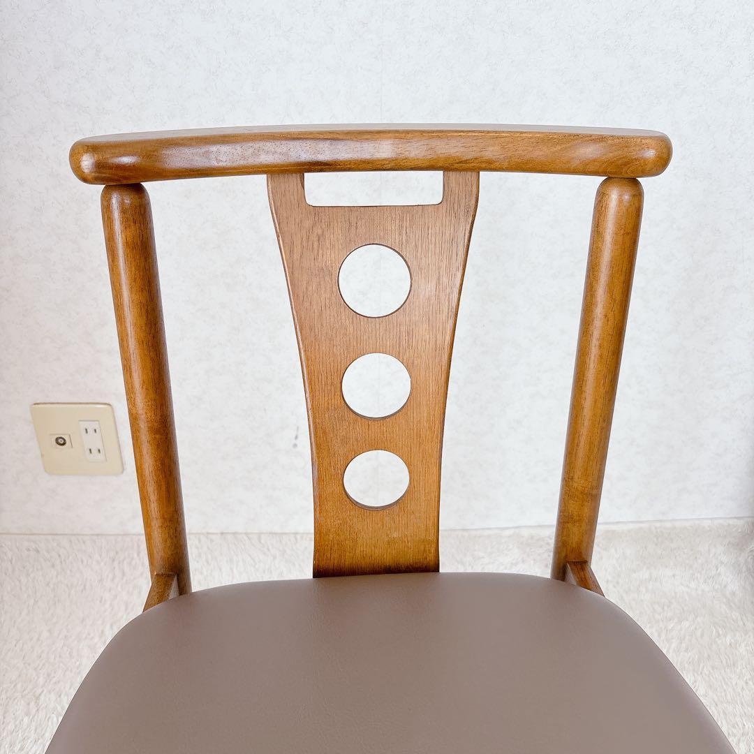 eri様リクエスト品】ハイバック レザー ダイニング チェア ビンテージ 2脚セ