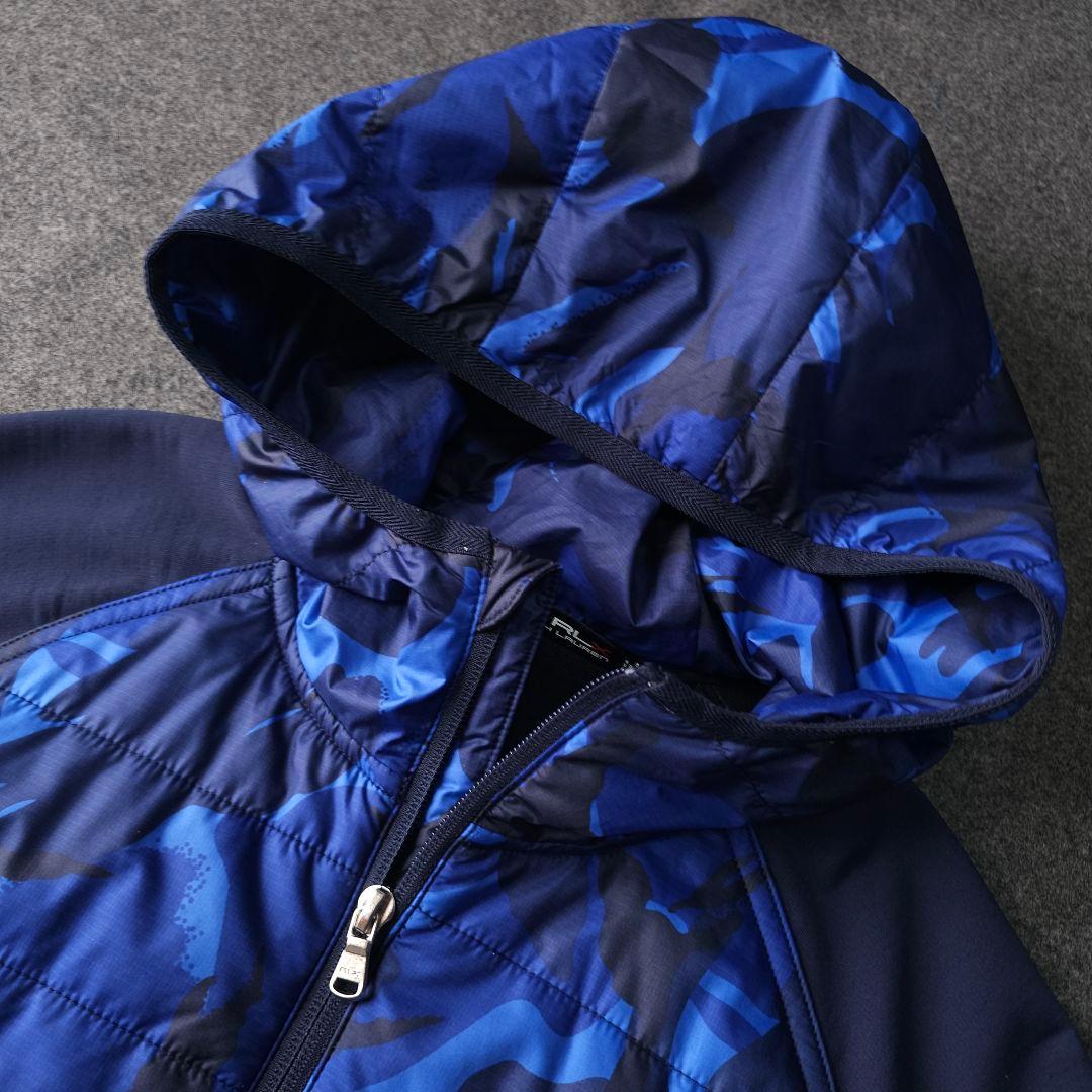 RLX ポロラルフローレン 中綿 異素材 カモフラ フーディブルゾンジャケットM