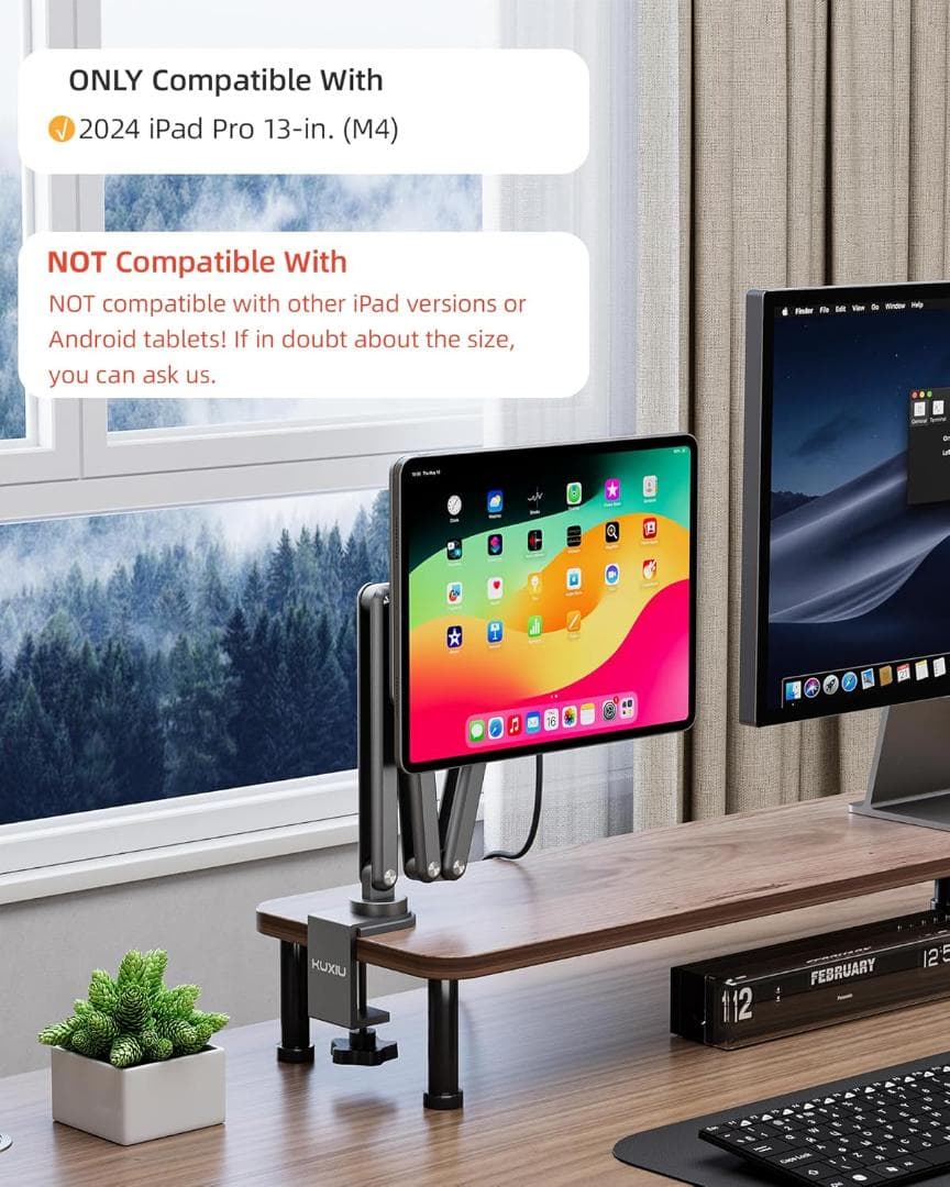 新品 iPad Pro 13 M4 マグネット 充電アルミスタンド 卓上360度