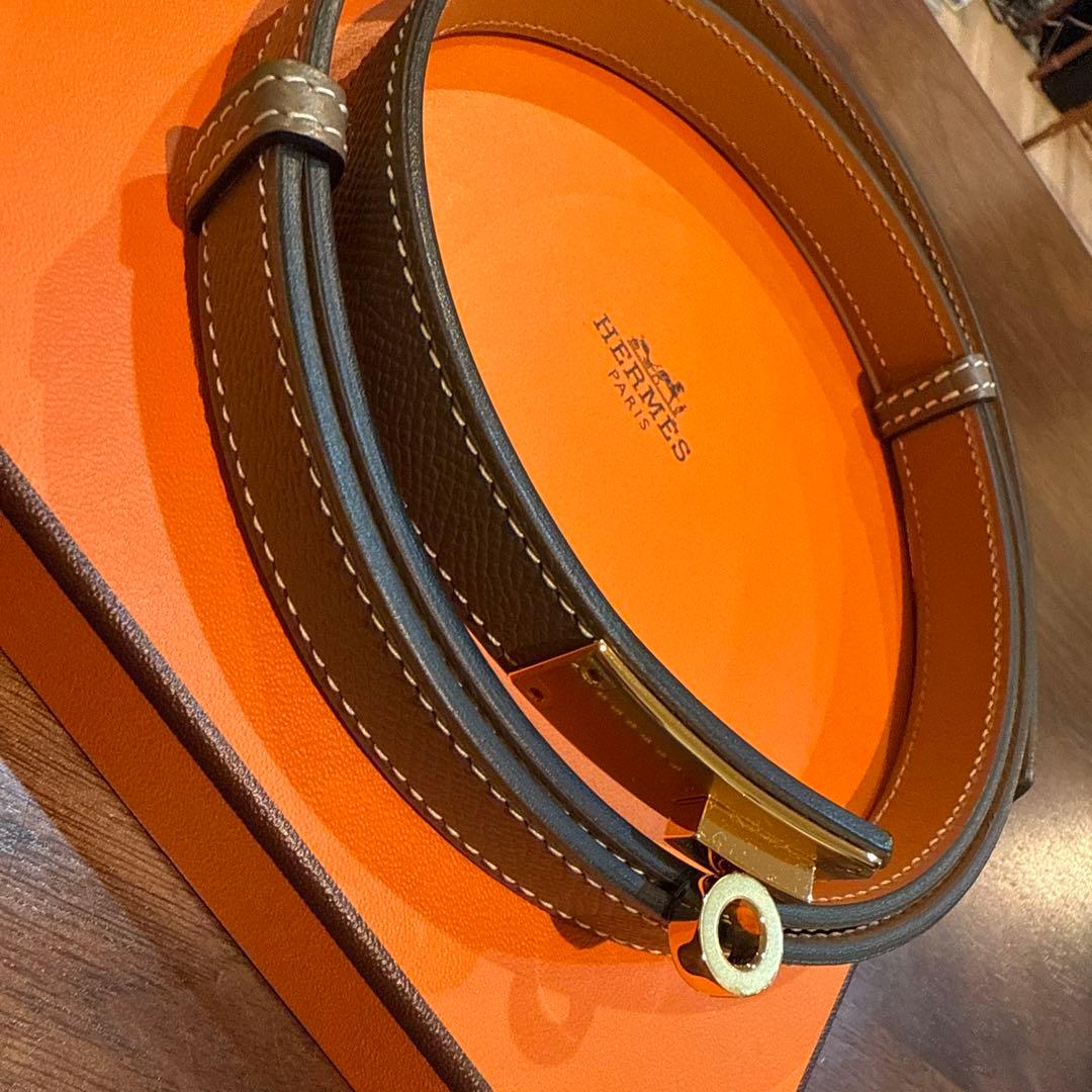 HERMES レザーベルト ブラウン