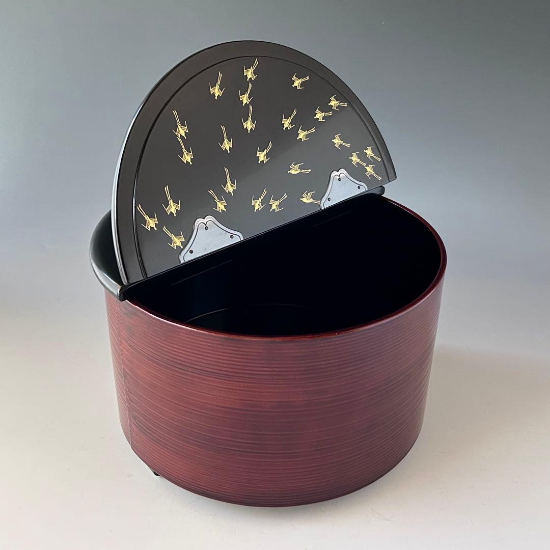 茶道具　玄々斎好　浦千鳥　割蓋　水指　中村宗悦　共箱　茶会　茶事　漆芸　裏千家