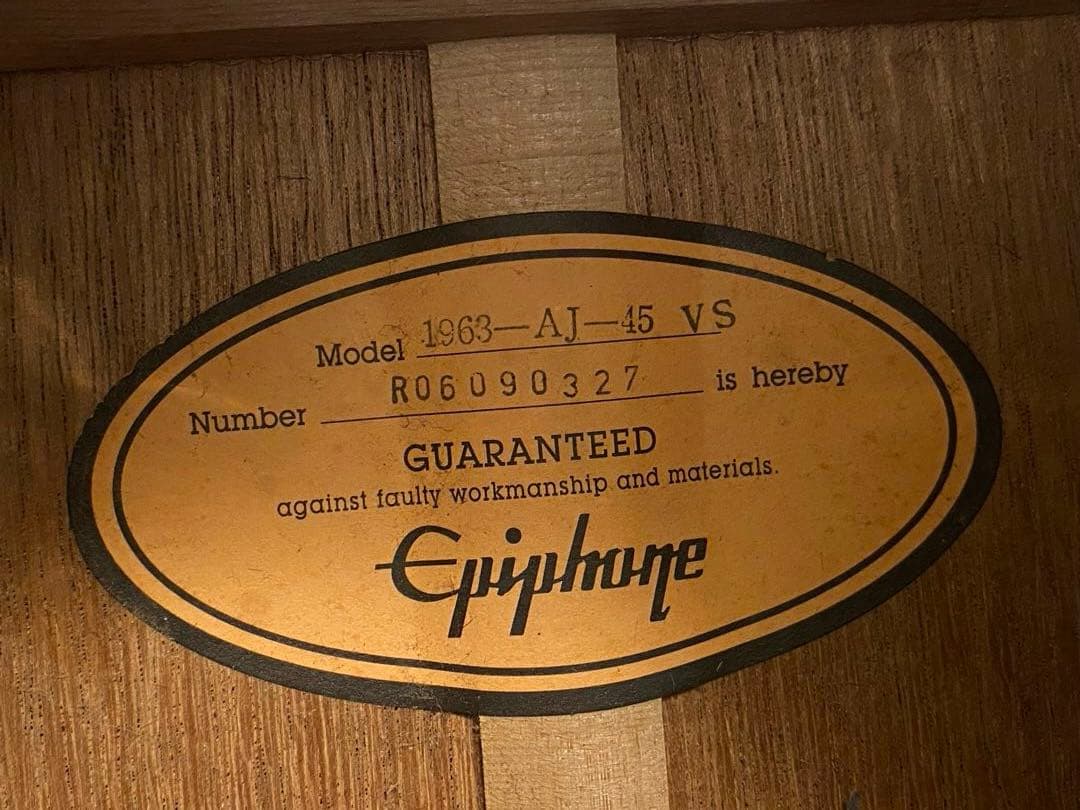 美品★エピフォン★Epiphone1963 AJ45 VSギター ハードケース付
