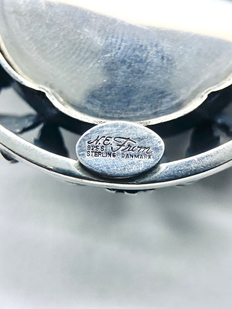 希少 N.E.From ブローチ フラワー 花 ヴィンテージ シルバー 925