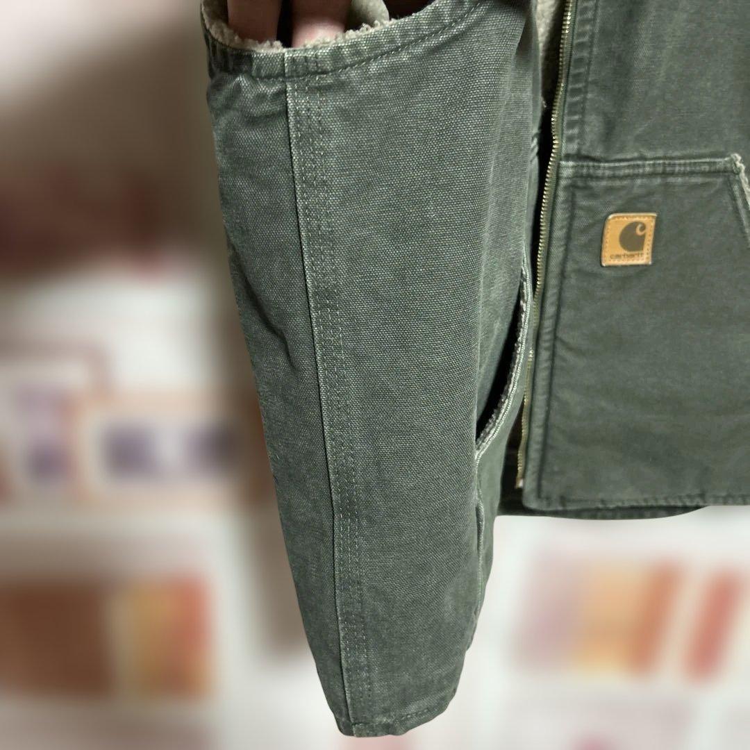 美品　Carhartt ダックベスト モスグリーン Lサイズ
