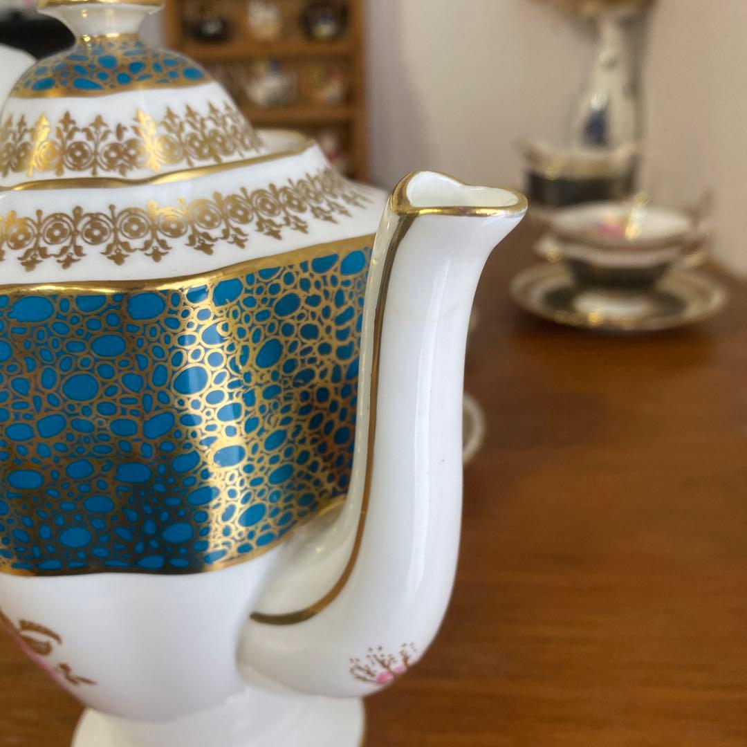 ハマースレイ ピンクローズ　ピーコック　金彩　4人用　コーヒーセット