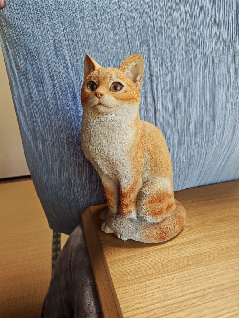 ねこ ジンジャー 置物 シンプソン作 イングランド製 アンティーク 石膏 ４kg