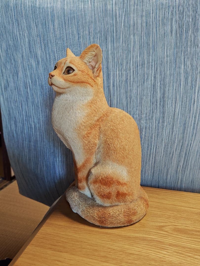 ねこ ジンジャー 置物 シンプソン作 イングランド製 アンティーク 石膏 ４kg