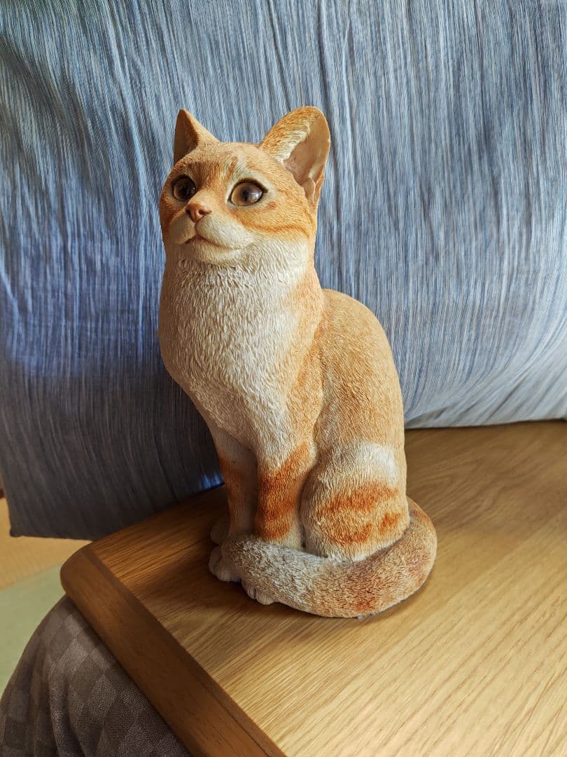ねこ ジンジャー 置物 シンプソン作 イングランド製 アンティーク 石膏 ４kg