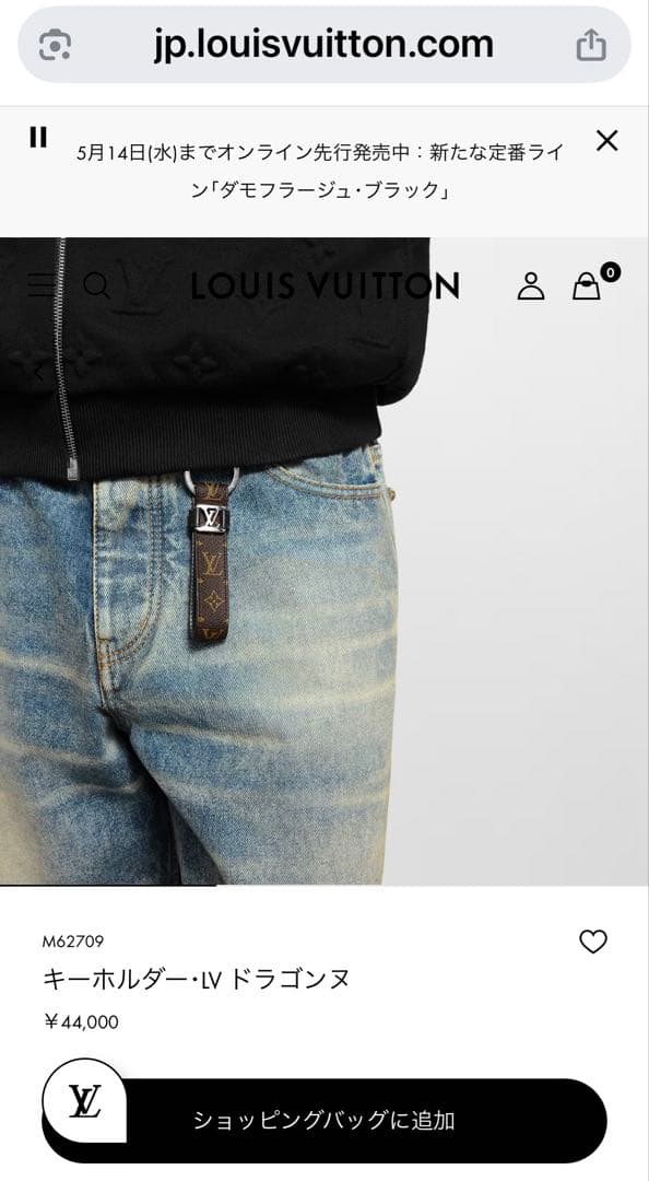 【美品】ルイヴィトン　キーリング　ドラゴンヌ