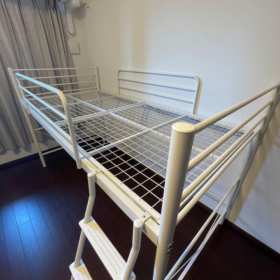 【引取り限定】NITORI ニトリ ロフトベッド ミドルベッド ホワイト