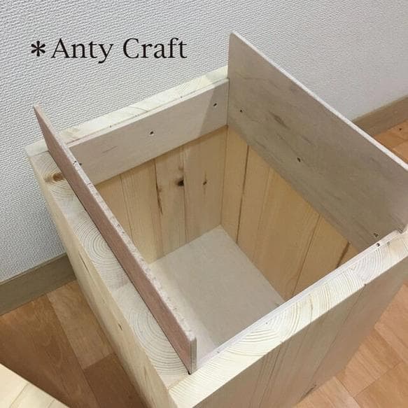 【NEW】【引取可能】30L対応ゴミ箱ハンドメイド アンティーク風ダストボックス