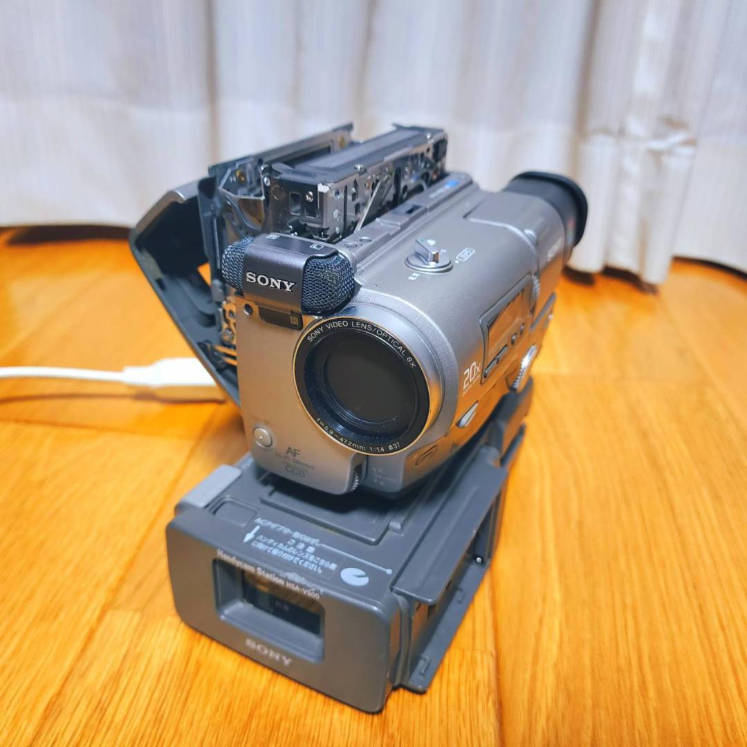 【動作確認済】SONY 高画質 Hi8 ビデオカメラ ステーションセット