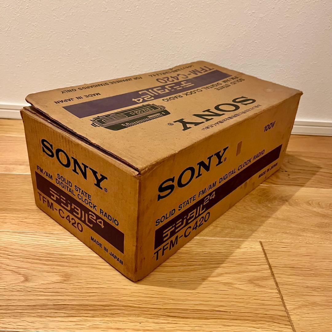 【昭和レトロ】SONY(ソニー)TFM-C420 ラジオ＋パタパタ時計【外箱有】