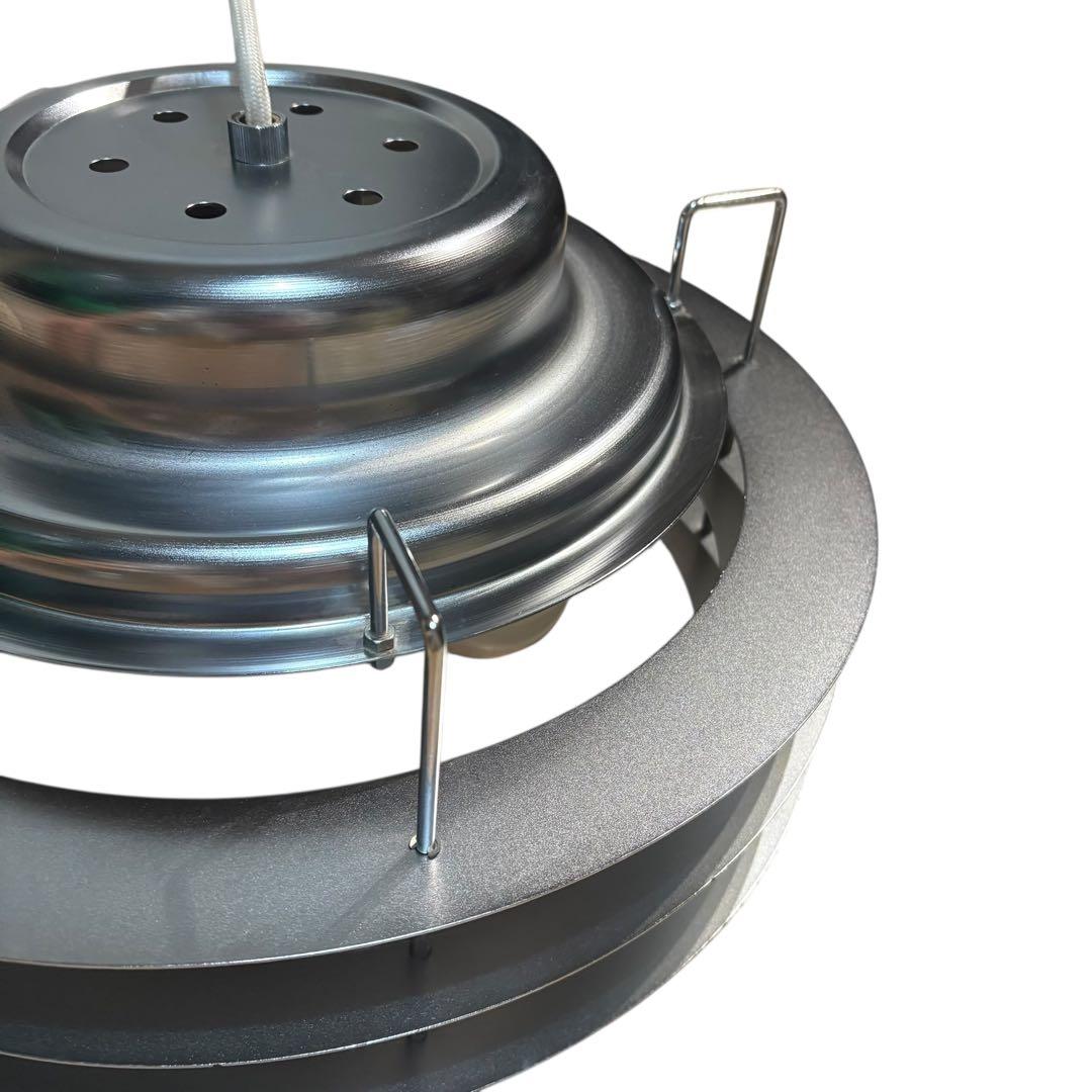 北欧 ミッドセンチュリー ビンテージ ペンダントライト シルバー 3灯