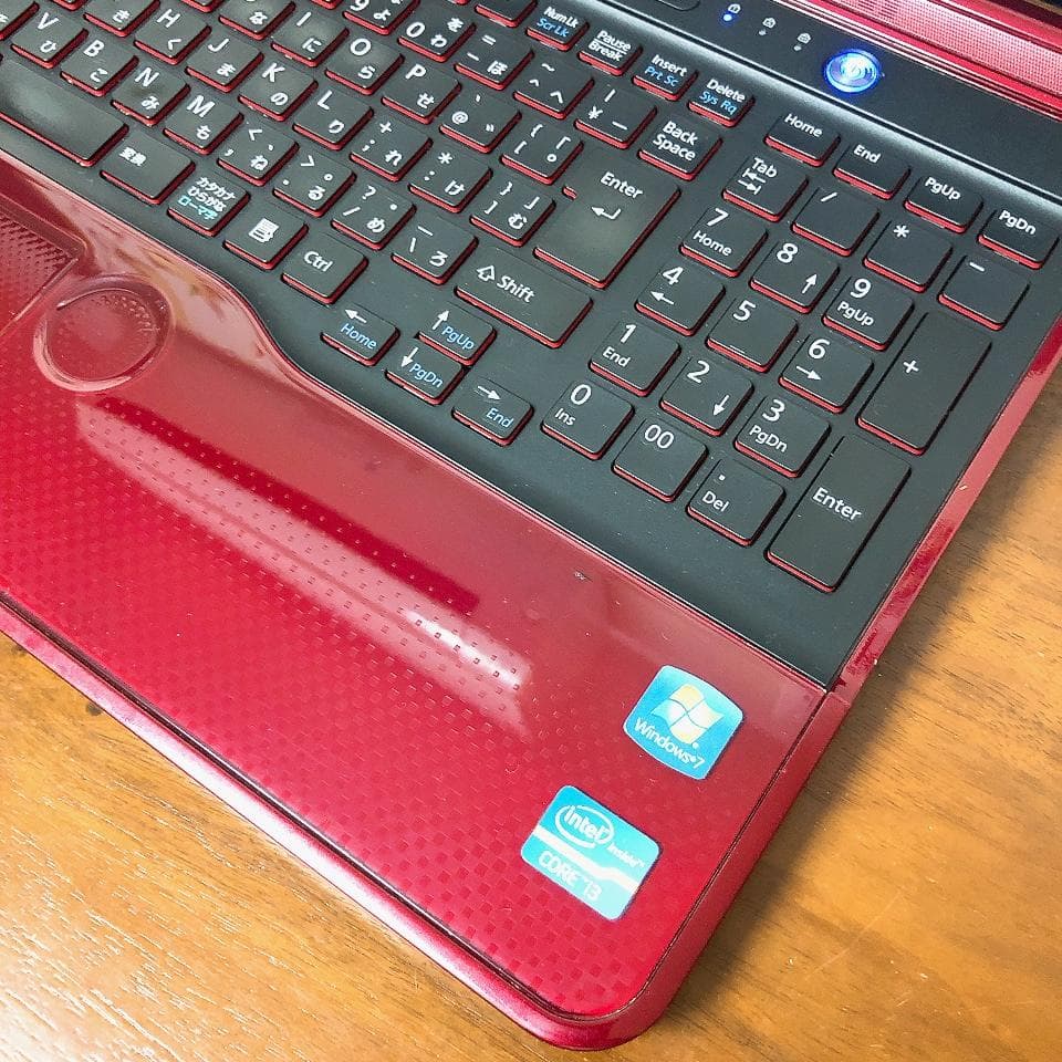 168 富士通 赤 ノートPC 初心者用ガイド本付