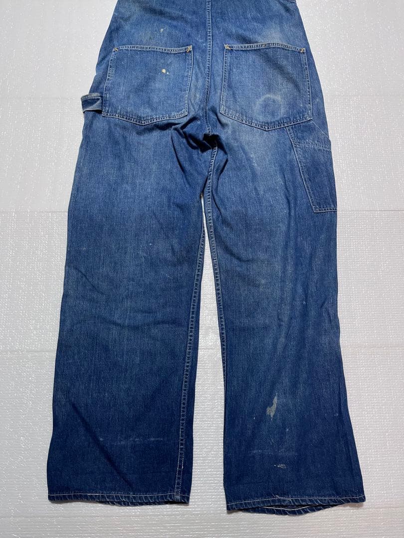 【vintage】大戦モデル 月桂樹ボタン オーバーオール ドーナツボタン