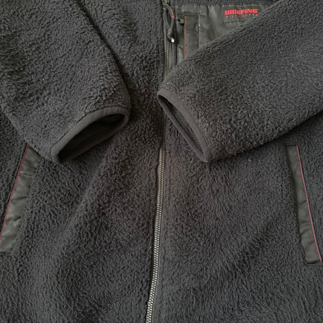 ブリーフィング　フリース　L〜XL相当　黒　ブラック　迷彩　ジャケット　ブルゾン