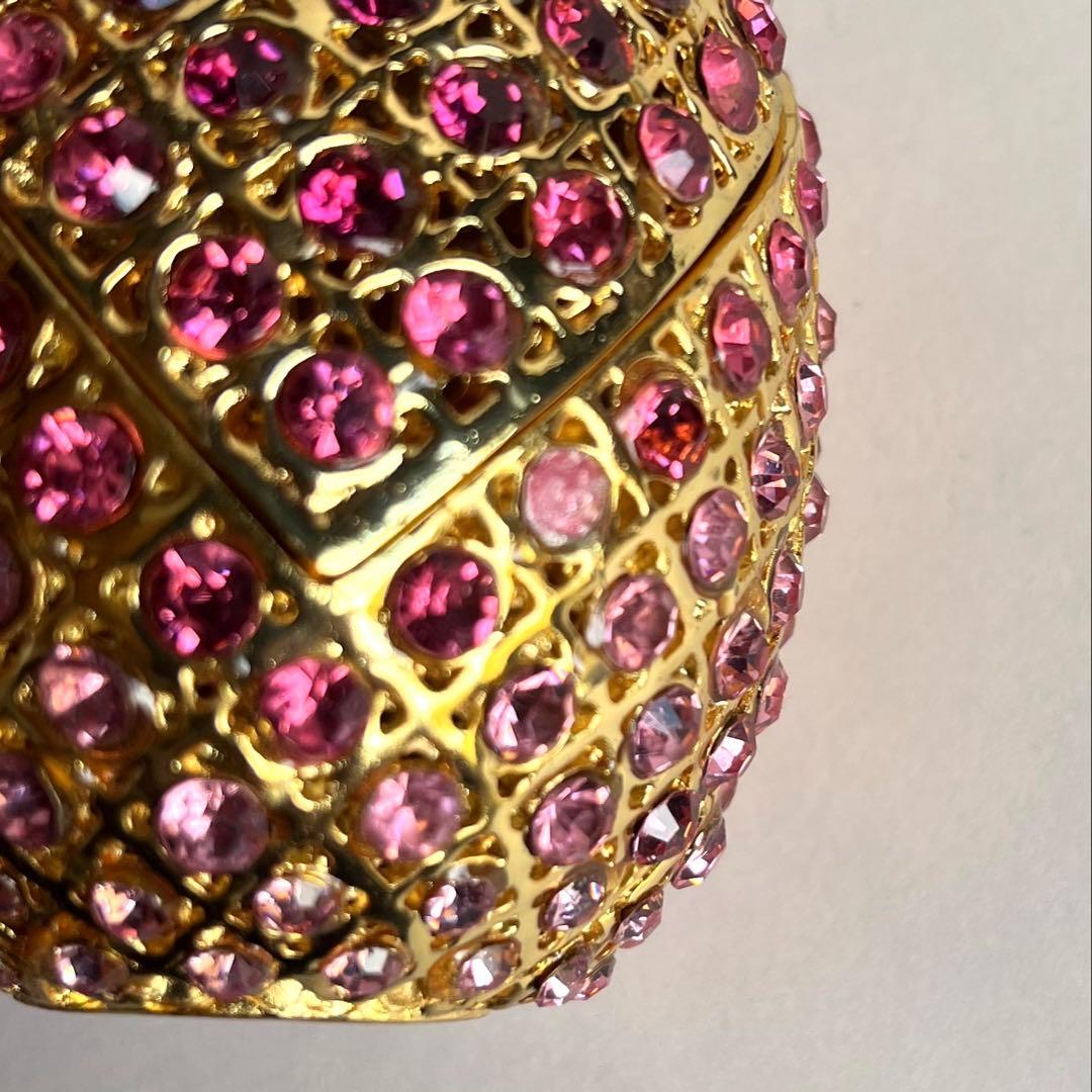 【未使用】彫刻像パイナップル クリスタル ジュエリーボックス