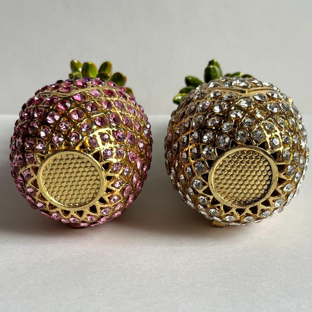 【未使用】彫刻像パイナップル クリスタル ジュエリーボックス