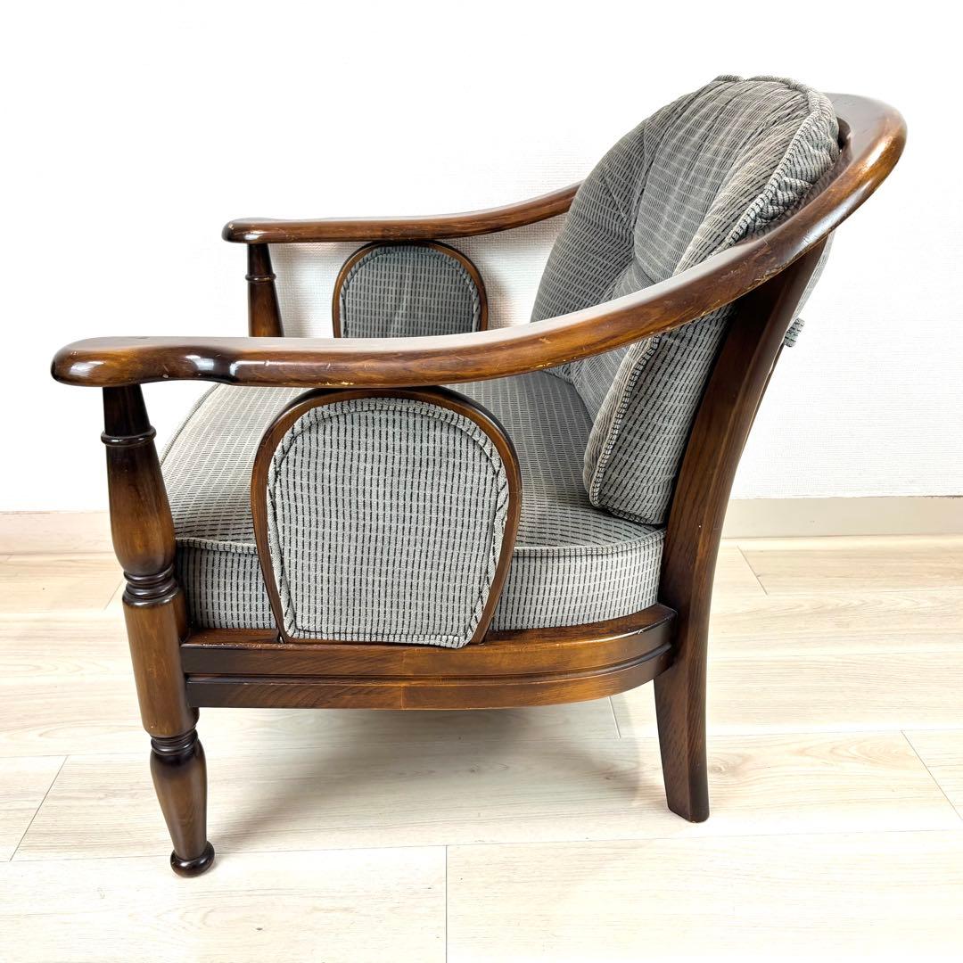 オールドカリモク　コロニアル　アームチェア　肘付き　karimoku