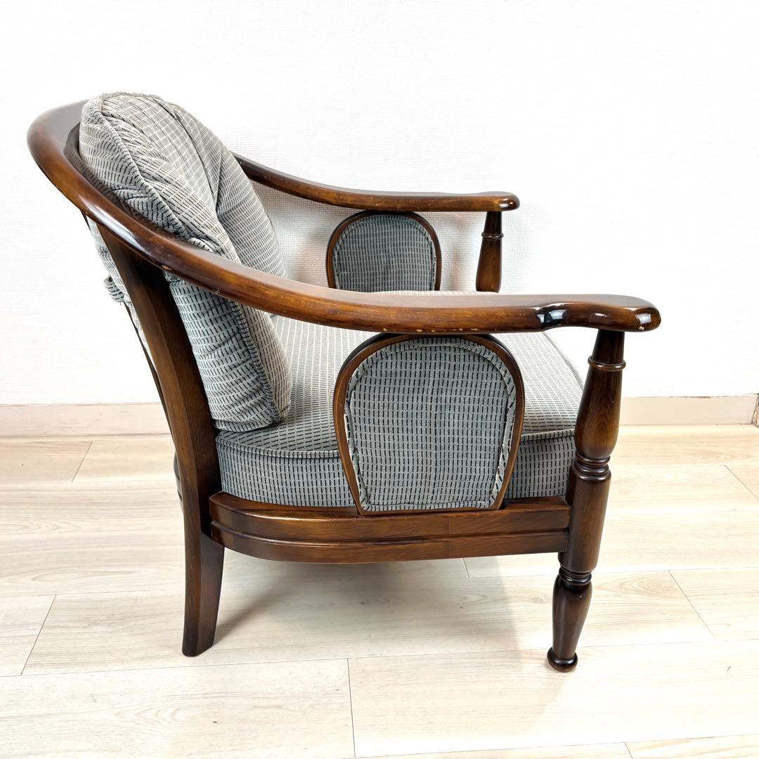 オールドカリモク　コロニアル　アームチェア　肘付き　karimoku