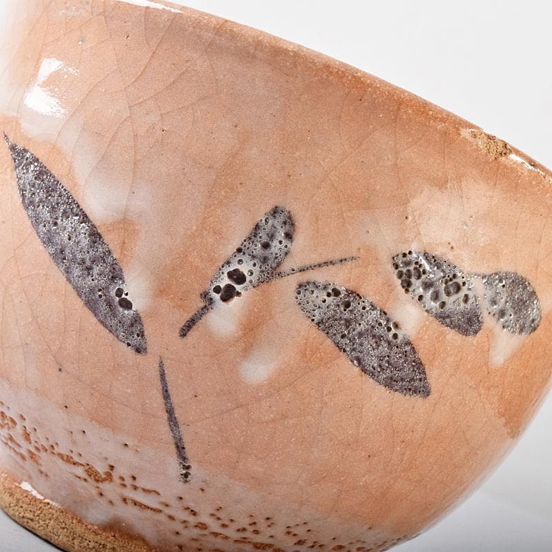 萩焼　草文　茶碗　銘「古今」　仕覆付　堀内宗完(兼中斎)極め箱　M　R7928