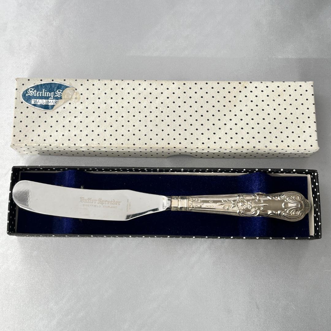 【Harrison Brothers】【純銀ハンドル】キングス バターナイフ