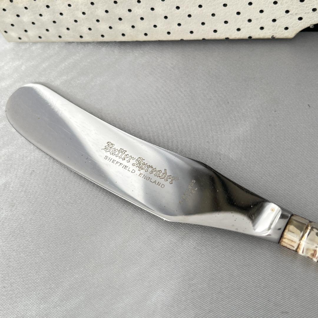 【Harrison Brothers】【純銀ハンドル】キングス バターナイフ