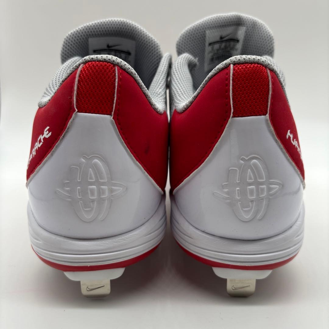 NIKE 野球　スパイク　金具　レッド グレー 赤 27㎝ ローカット 軽量