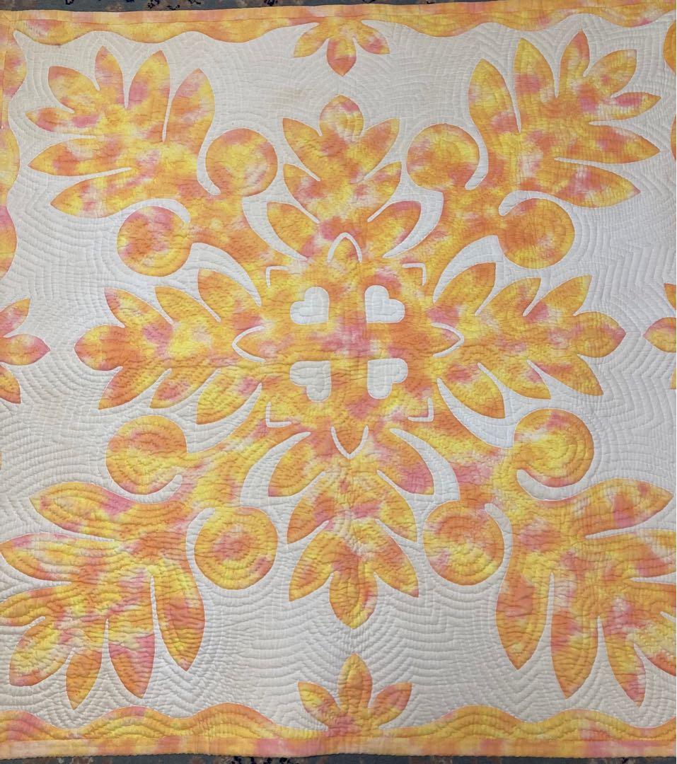 最終値下げ　ハワイアンキルトタペストリー　ハンドメイド【101cm✖️102cm】