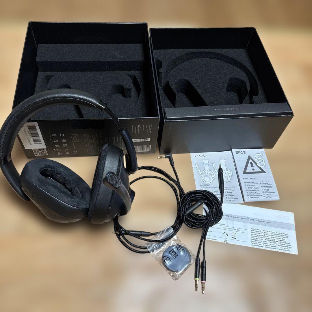 e*a様 EPOS H6PRO ゲーミングヘッドホン　ヘッドセット　付属品完備