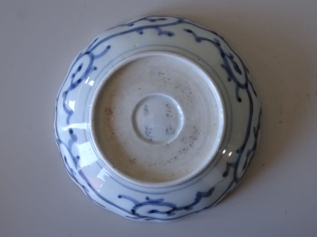 江戸時代　後期　古伊万里　松竹梅　蛸唐草文　膾皿　5客　なます皿　向付　取皿