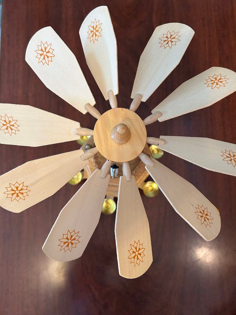 年代物　昭和レトロ　クリスマスピラミッド 44cm 木製　箱付き