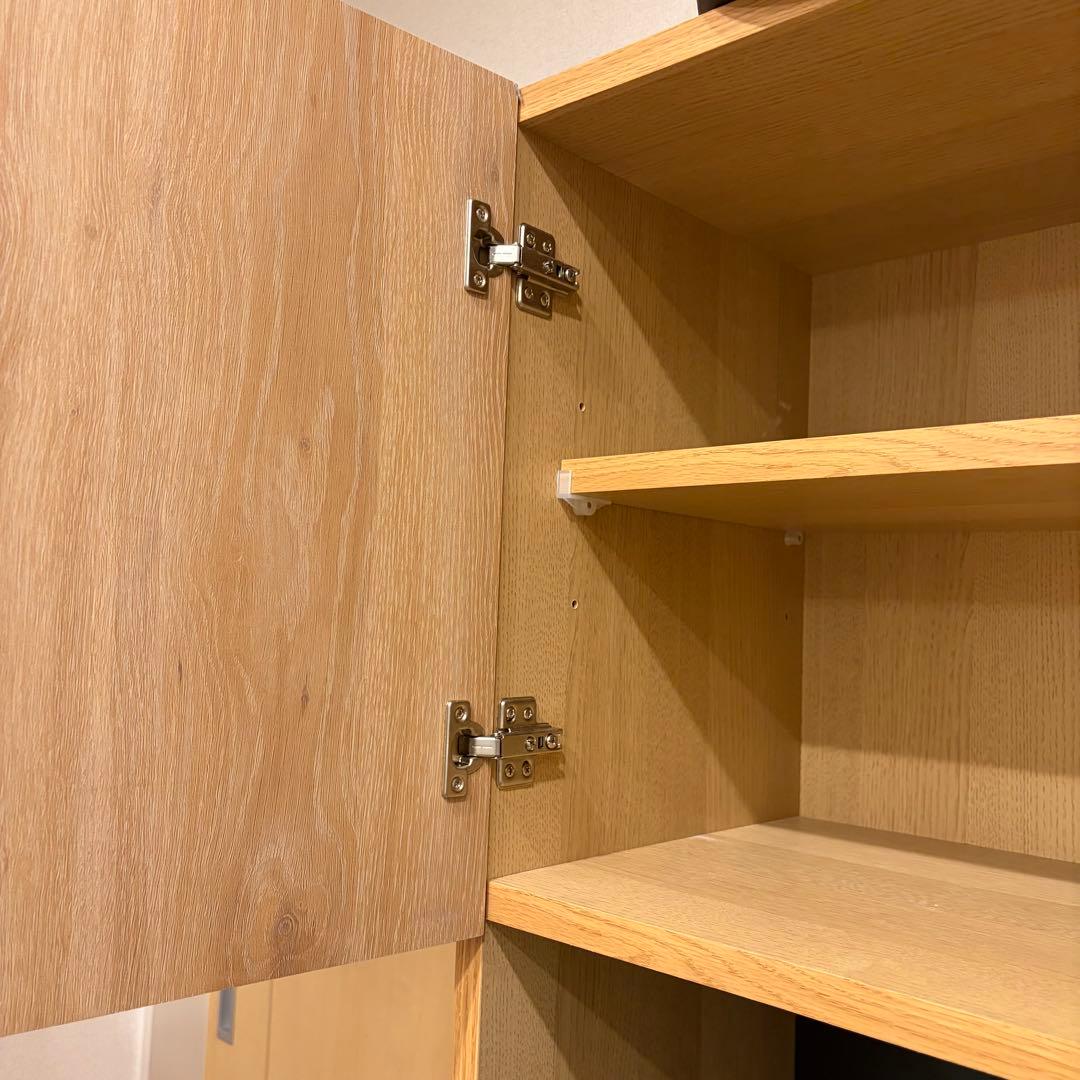 ※値下げ【美品】カップボード1050mmナチュラル北欧風　送料込み