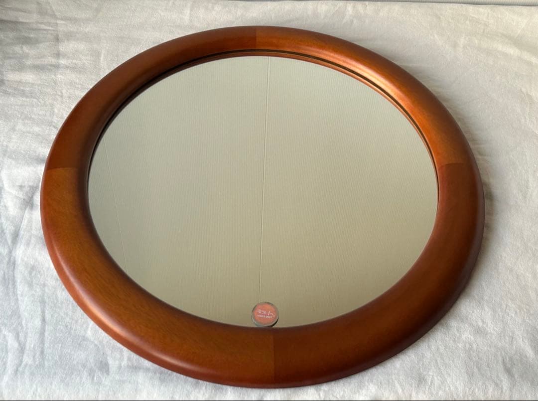 ヴィンテージ　ラウンド　ウォールミラー　レトロモダン壁掛け鏡　ミッドセンチュリー