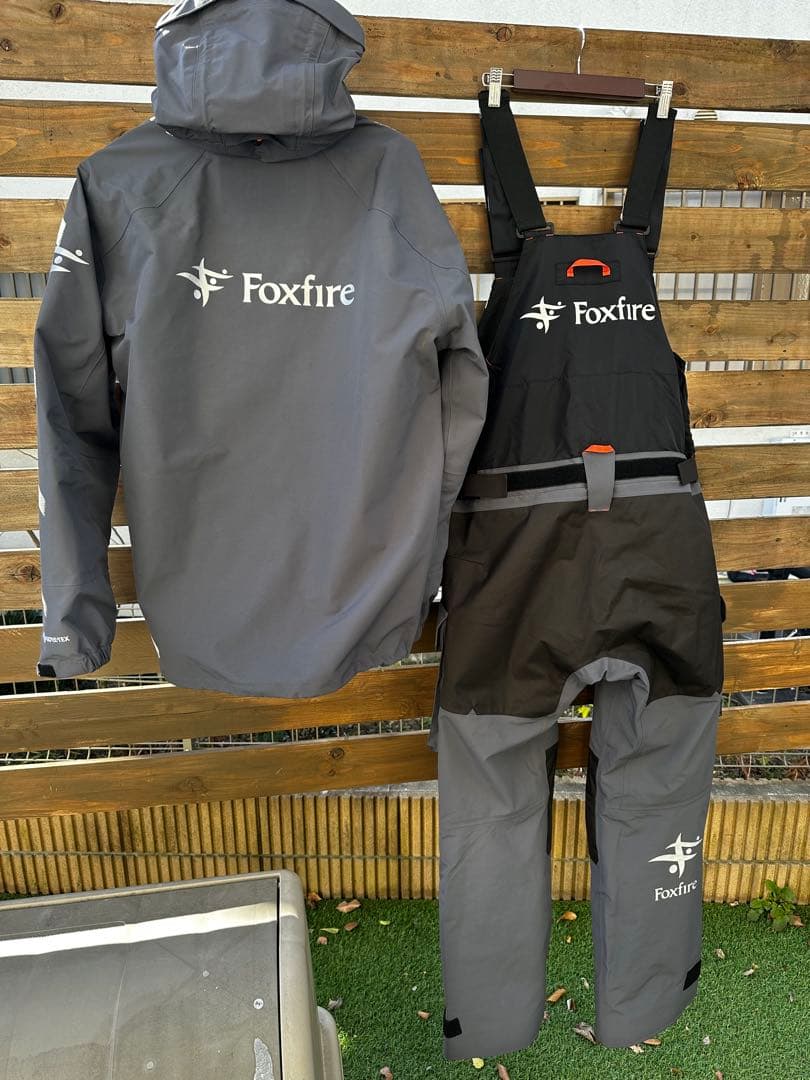 Foxfire フィッシングスーツ XL グレー/ブラック 上下セット