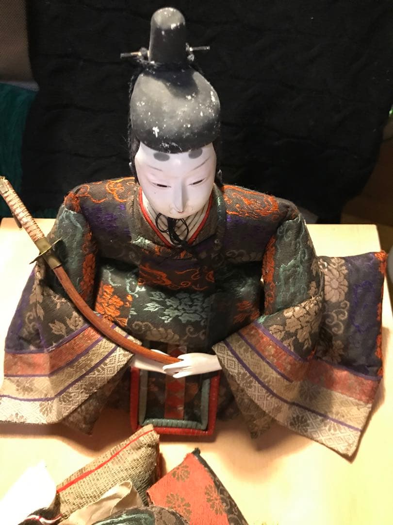 美形瓜顔　雛人形　京都料亭所有の明治期有職親王飾り　大きいサイズ木箱付
