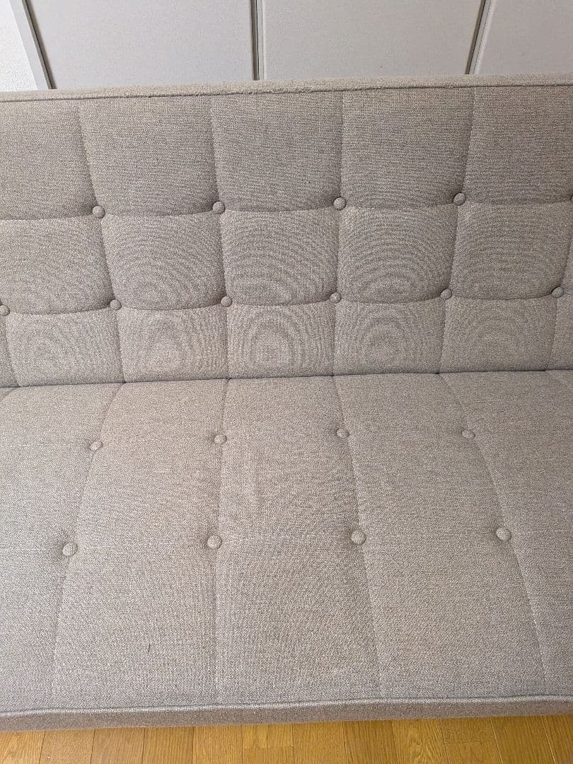 福岡　カリモク 60Kチェア 2シーターフラノベージュ