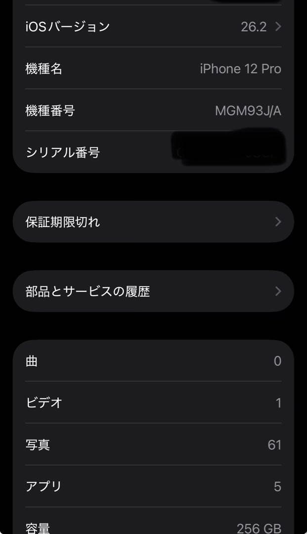 【ジャンク】iPhone 12 Pro 256GB 本体