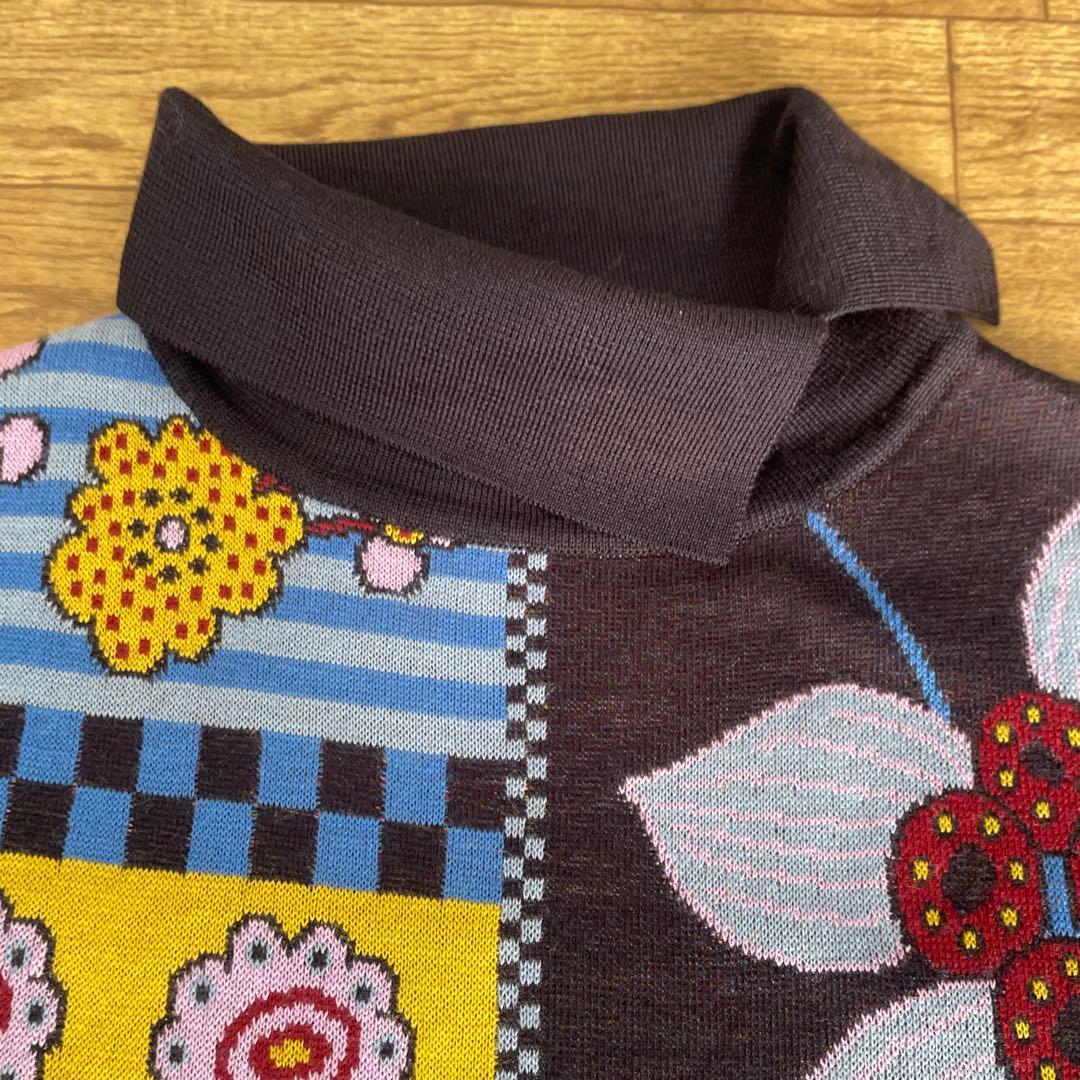 アルベロベロ　カラフルなニットワンピース　長袖