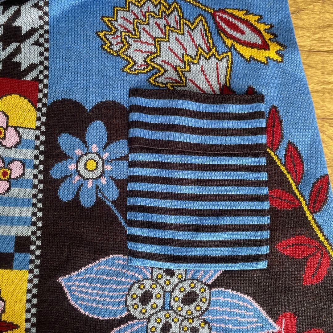 アルベロベロ　カラフルなニットワンピース　長袖