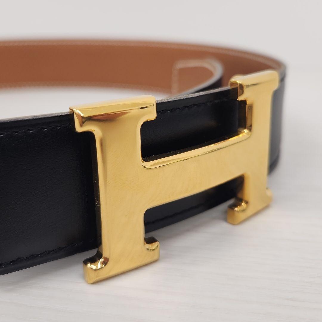 エルメス HERMES Hベルト サイズ70 〇Z刻印 ブラック 中古