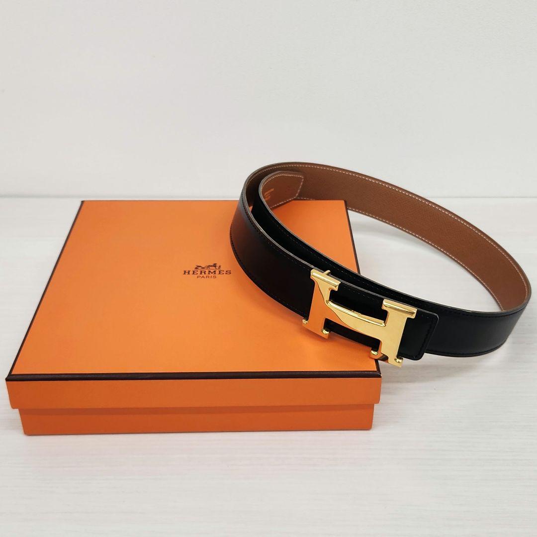 エルメス HERMES Hベルト サイズ70 〇Z刻印 ブラック 中古