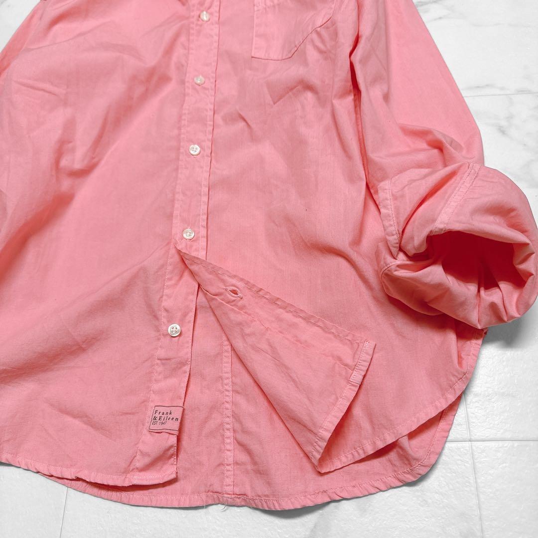 美品 フランクアンドアイリーン　LUKE ポプリン シャツ　コットン　ピンク