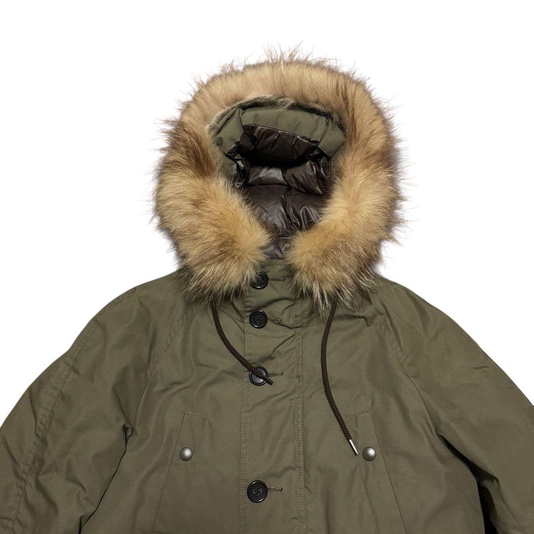 西川×nano・universe 西川ダウンナイロンN-3B カーキグリーン M