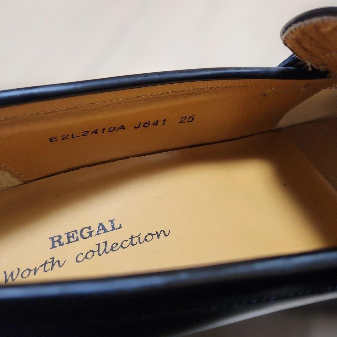 リーガル REGAL タッセルローファー Uチップ ブラック J641 25cm