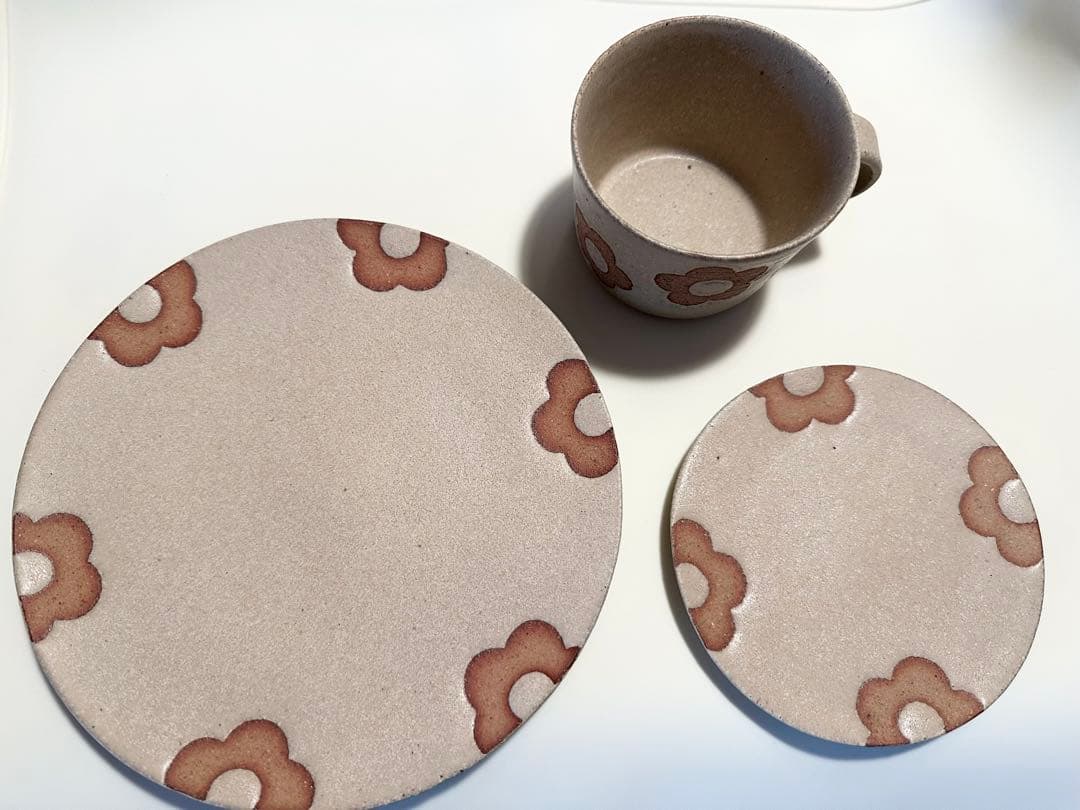 A*K様 佐野智子　花柄カップソーサーとプレートセット